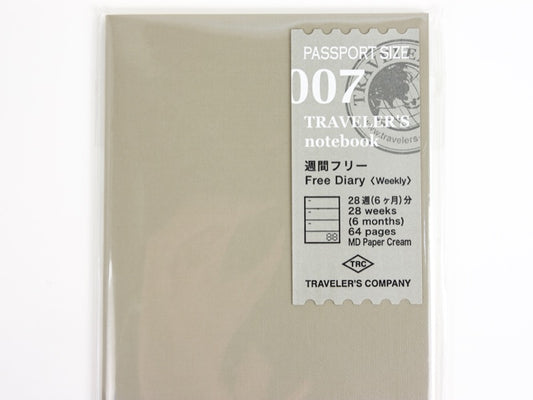 Passport 007 Free Diary Weekly
