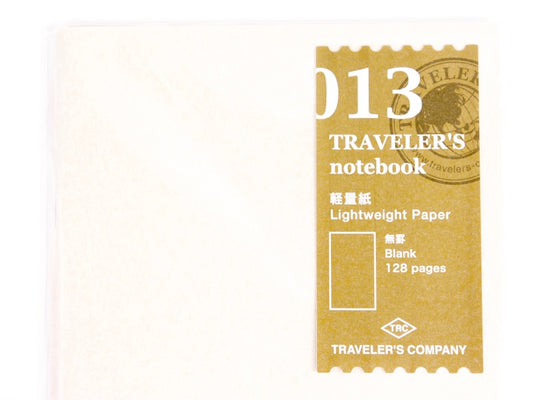 013 Blank Lightweight Paper Refill