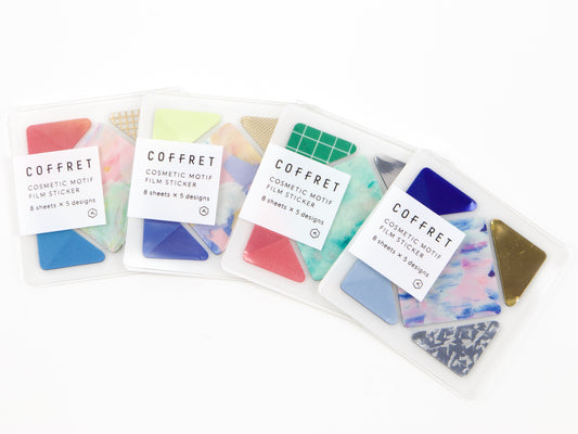 Hitotoki Coffret Cosmetic Motif Film Sticker Square and Triangle