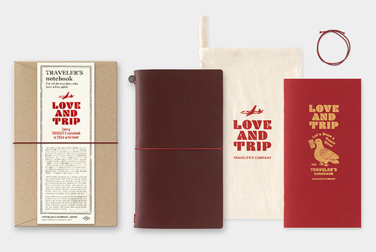 Traveler's Notebook Love and Trip Red Edition (Standard Size)