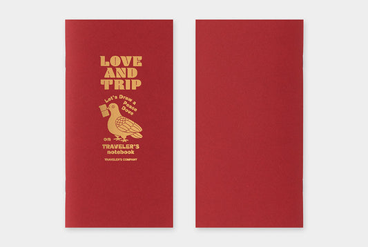 Traveler's Notebook MD Paper Cream Love and Trip Red Edition