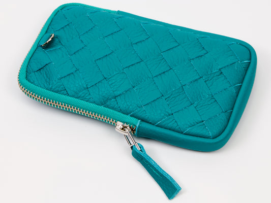milloo Slim Pen Case Handwoven Turquoise
