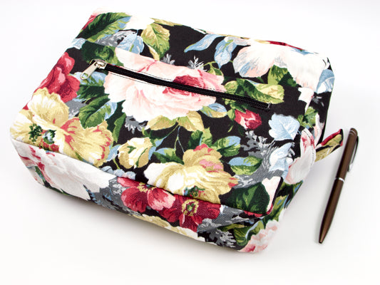 Ydra Organizer Black Floral Canvas
