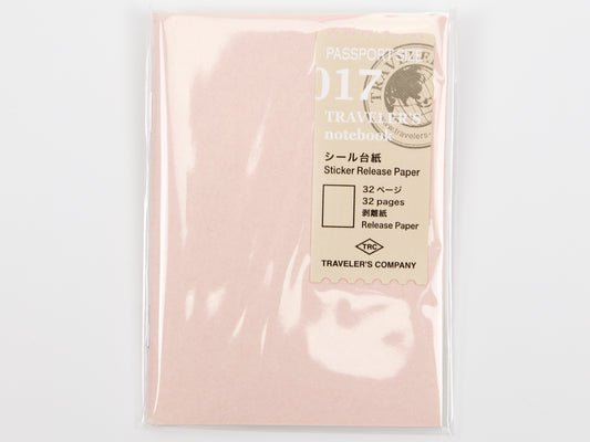 Passport 017 Sticker Release Paper
