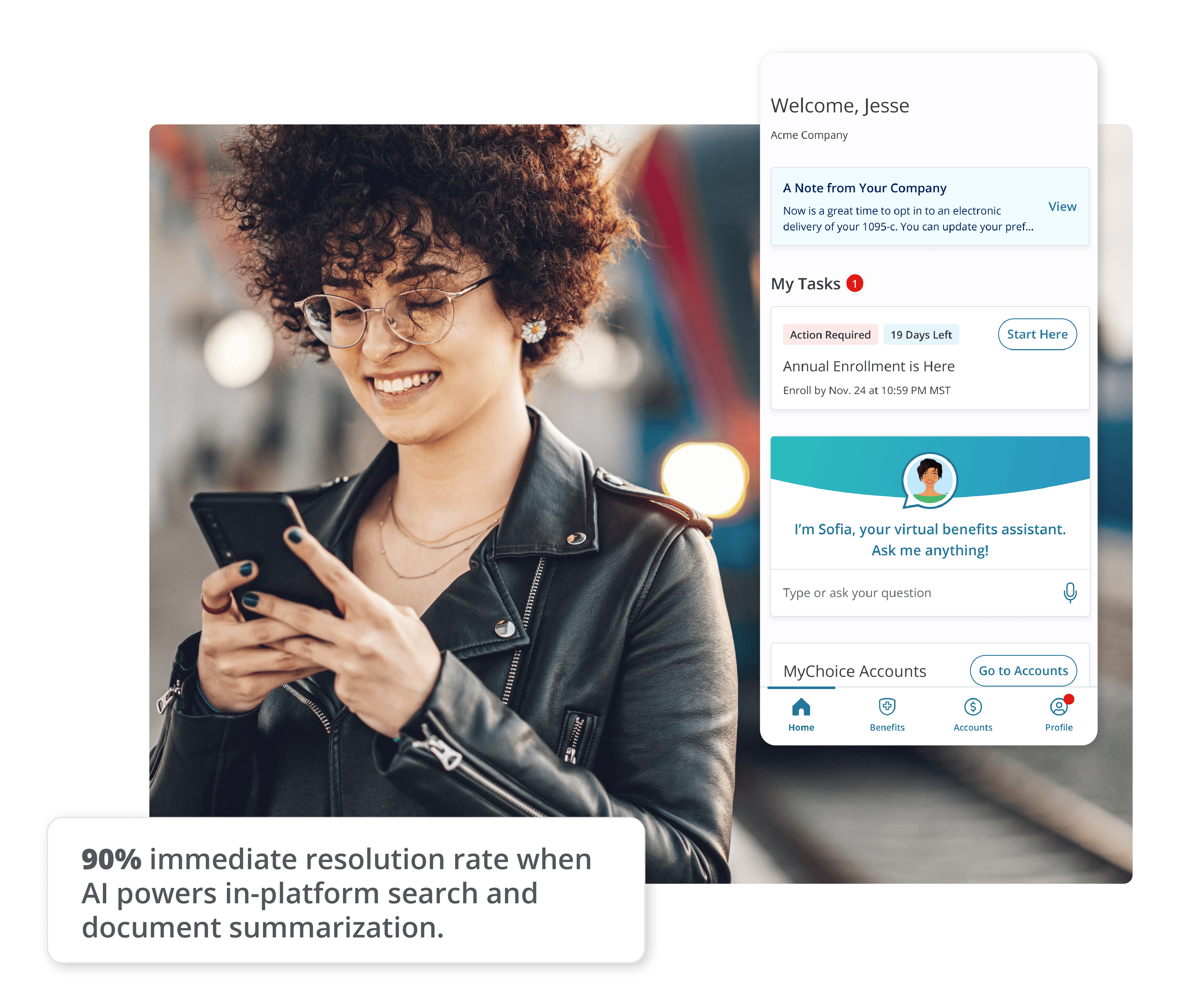 woman checking notification on mobile phone