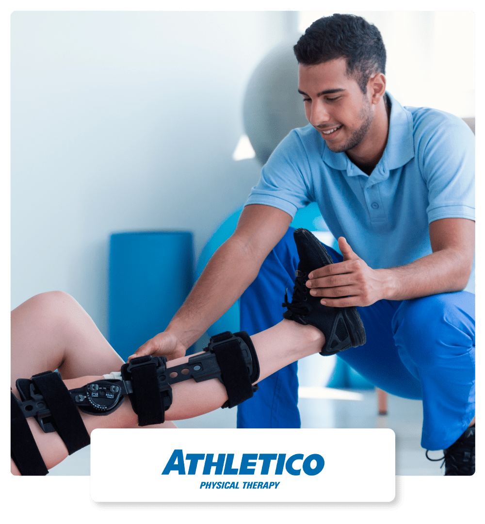 Althetico Physical therapist assisting patient